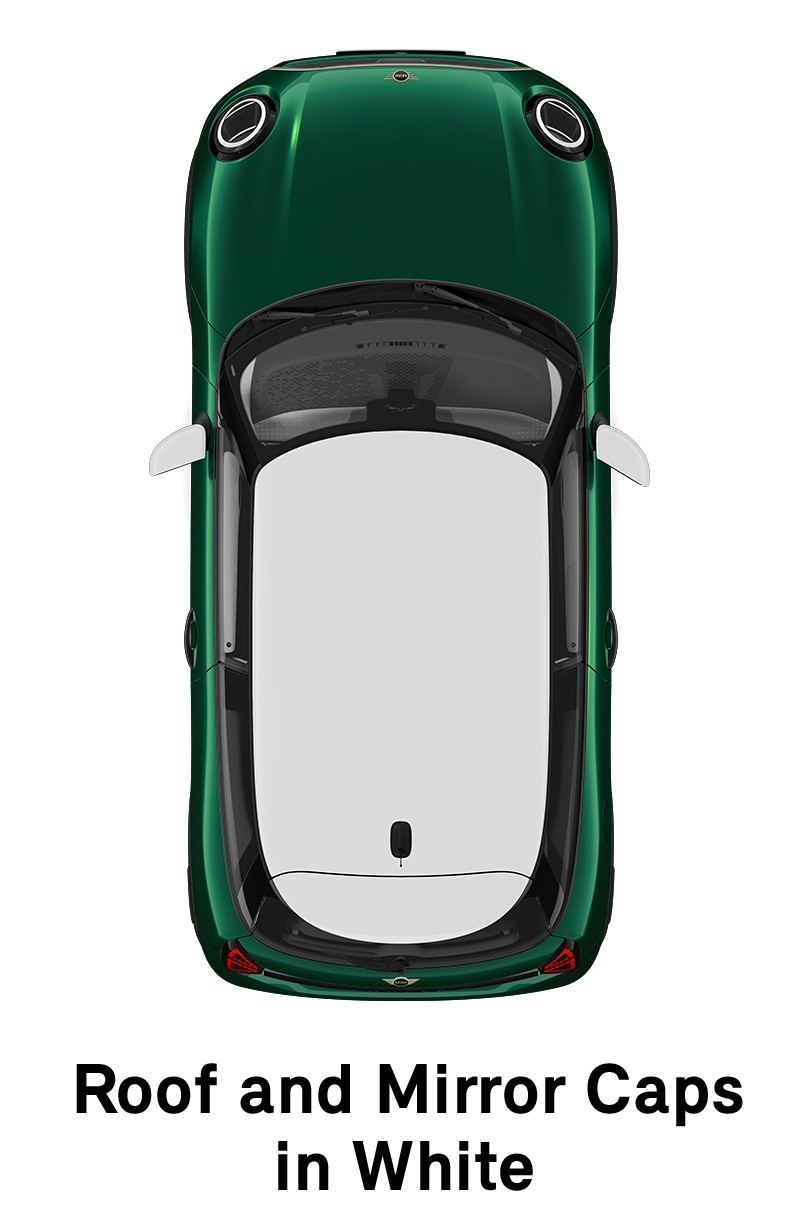  MINI - equipment - Exclusive style roof and mirror caps in white