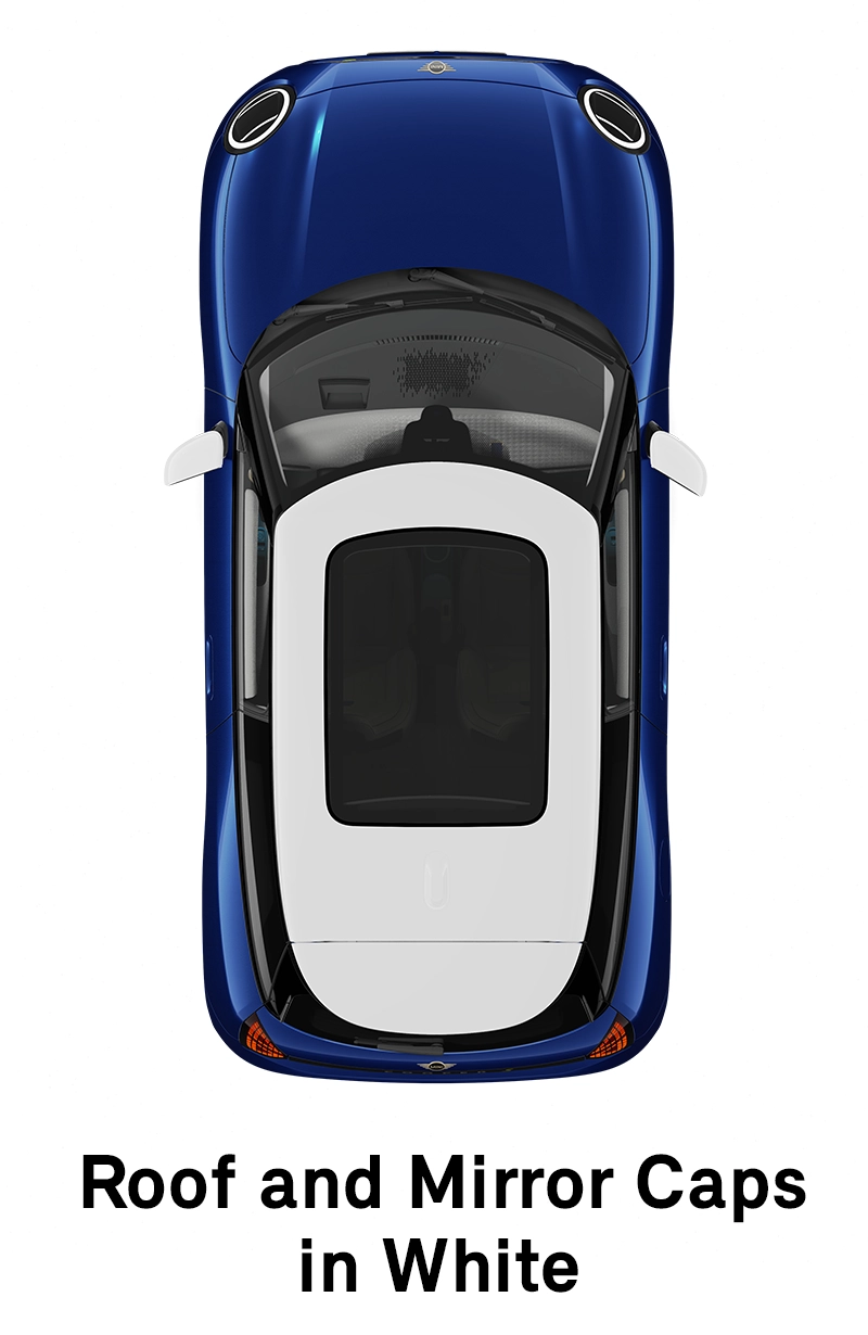  MINI - equipment - exclusive style roof and mirror caps in white