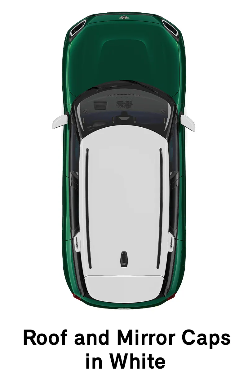  MINI - equipment - classic style roof and mirror caps in white
