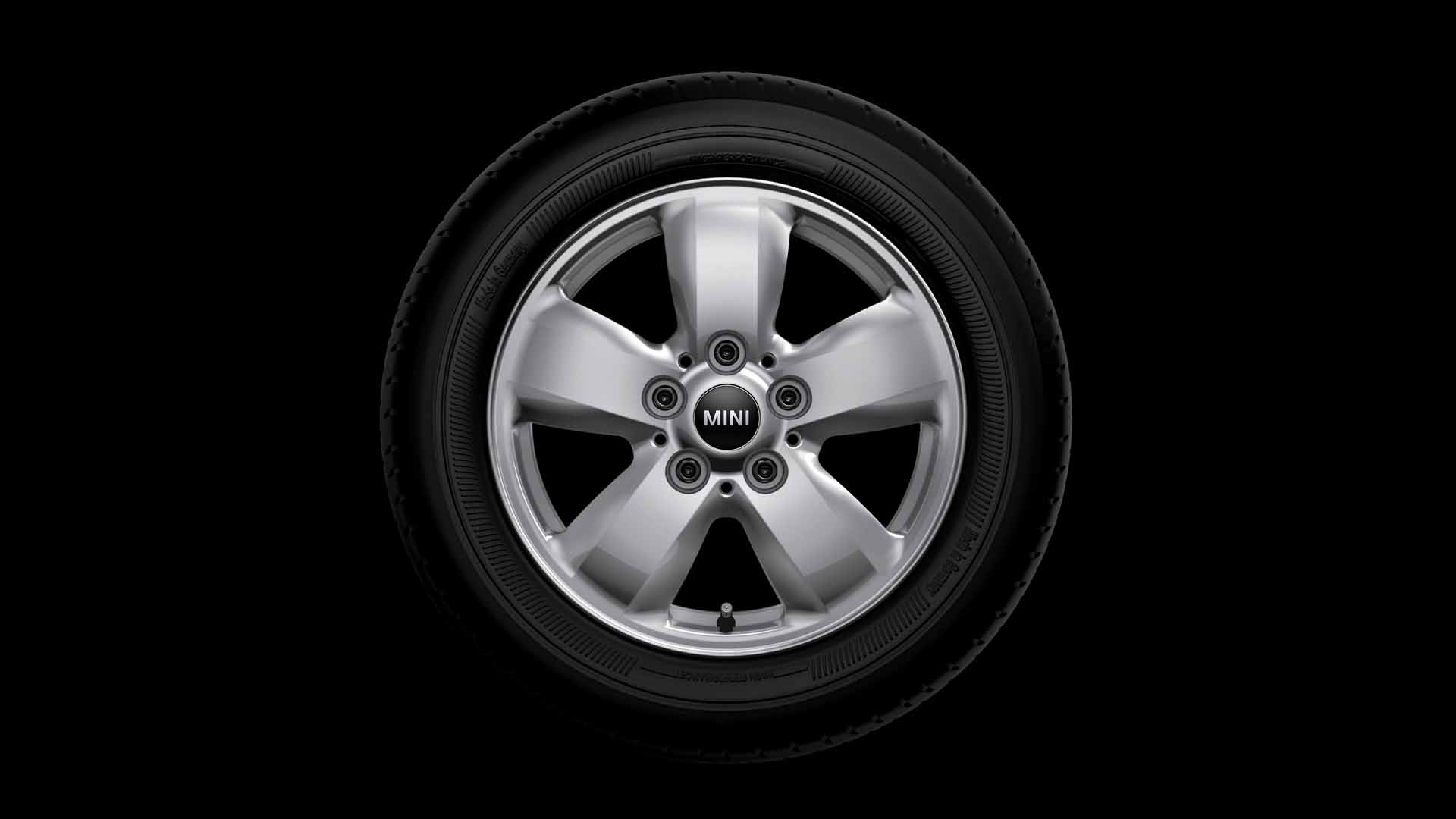 MINI light alloy wheel Heli Spoke 492 in Bright Silver