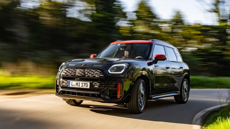 MINI Countryman John Cooper Works driving up slight hill